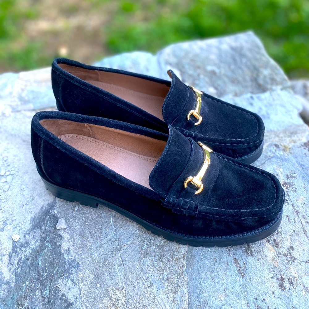 ASOS chunky suede loafers